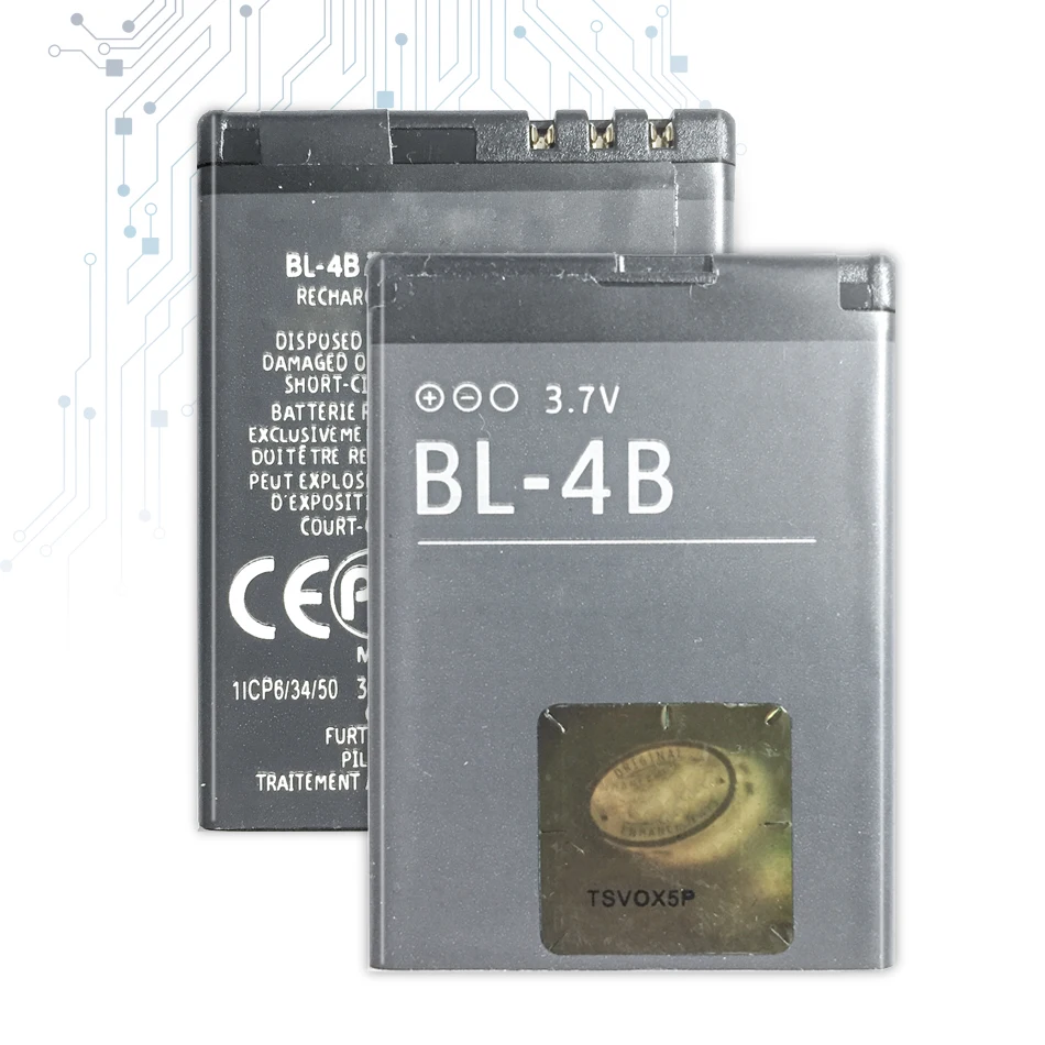 Batteria Del Telefono Bl-4B 700Mah Per Nokia N76 5000 5320Xm 7070 2505 2630 2660 2760 7088 2730 6111 N75 Bl 4B