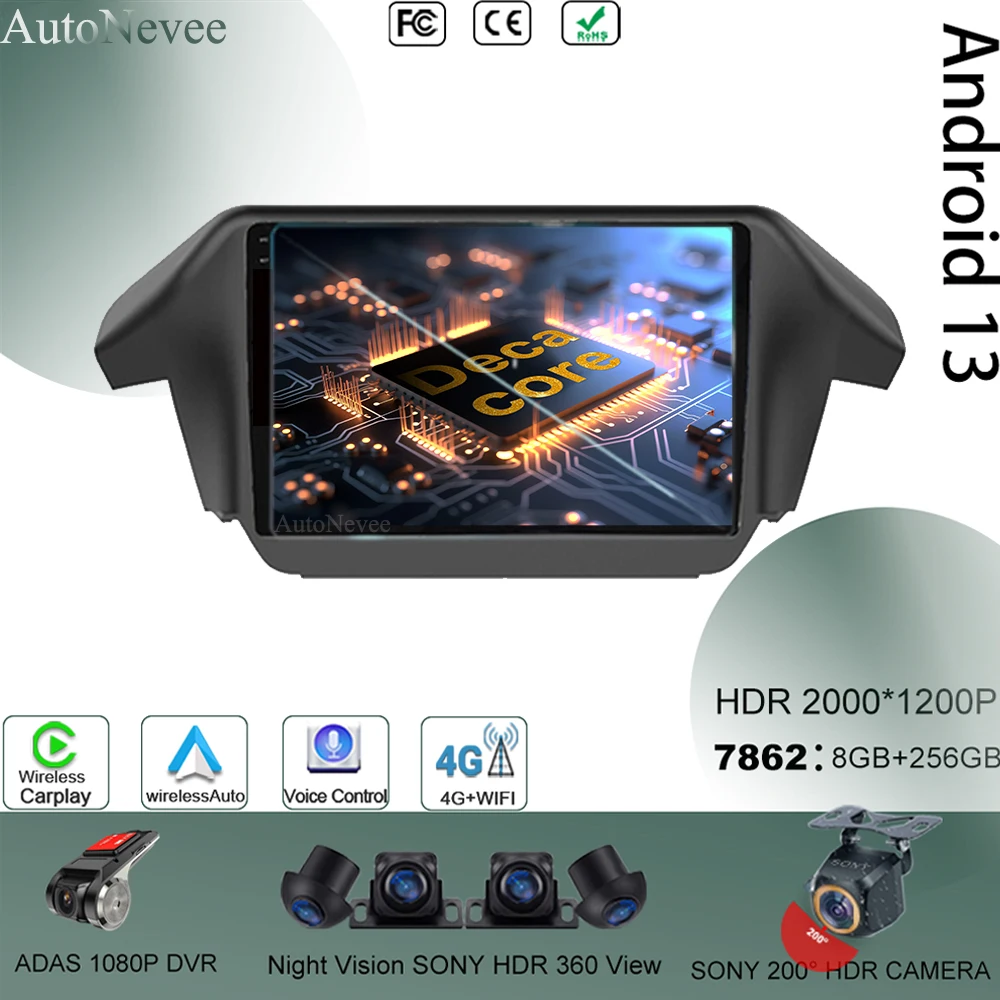 

Android 13 для Honda Odyssey 2009-2014 экран ТВ-навигация Радио BT Стерео GPS CarPlay Bluetooth Wifi Сенсорное видео Anto QLED 5G