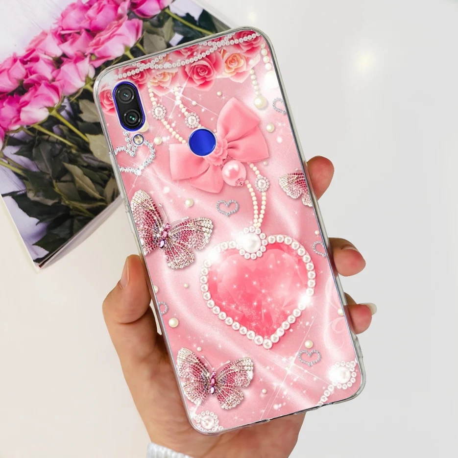 Fashionable Clear Silicone TPU Phone Case - Painted Design Cover