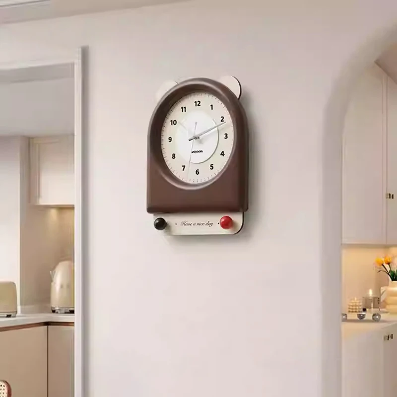 Cute Wall Clock Vintage Home Interior Decoration Clocks Nordic Living Room Accessories Wall Clock Elegant Gift Ornaments Clocks