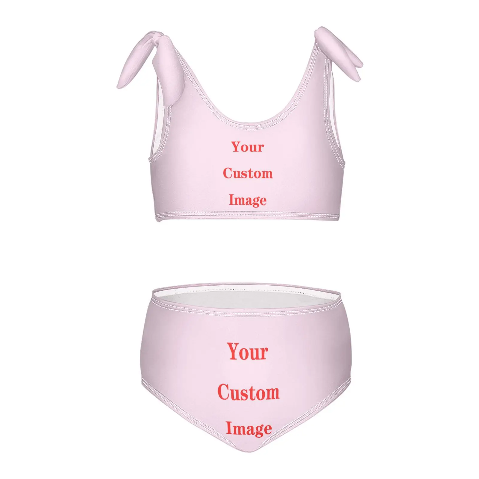 Children's Swimwear Two Piece Personalized images Swimsuit For Girls Summer Bikini Sets Kids Swimsuit Lovely Swimwear