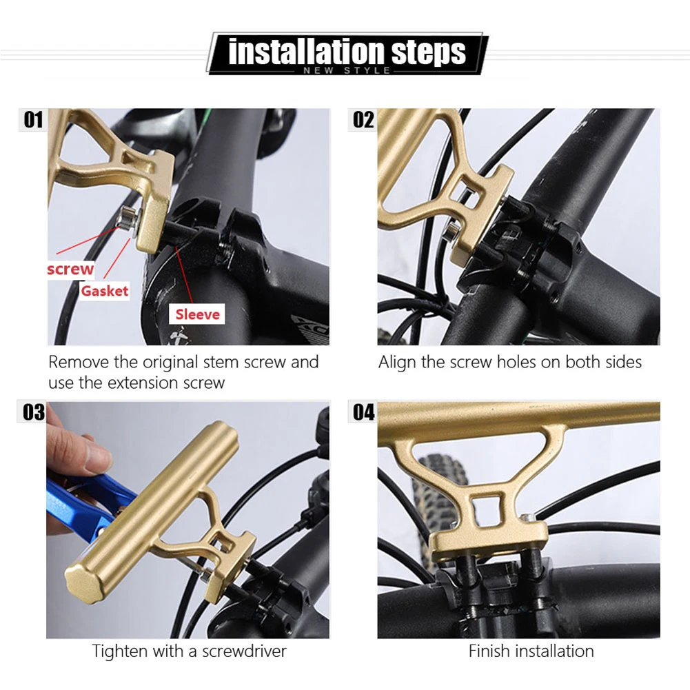 Description Picture 2 of itemBicycle Handlebar Extension Rack 150mm Mountain Road Bike Bracket Rack Aluminum Alloy Cycling Accessories