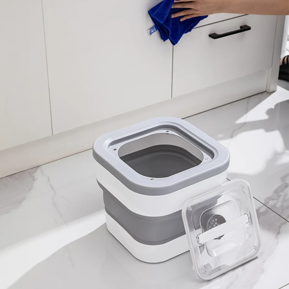 Tieker Foldable Moisture-proof and Insect-proof Sealed Pet Food Storage Bucket Portable Food Pet Food Storage Container