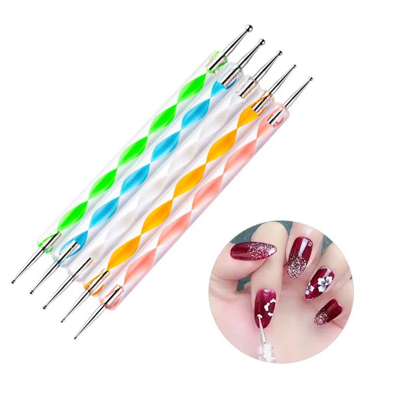 5Pcs Nail Dotting Tool Tips Dot Paint Manicure Kit 5size Dotting Tools Set  for Nail Art Nail Dotting Tool 2 Way Dotting Designs - AliExpress