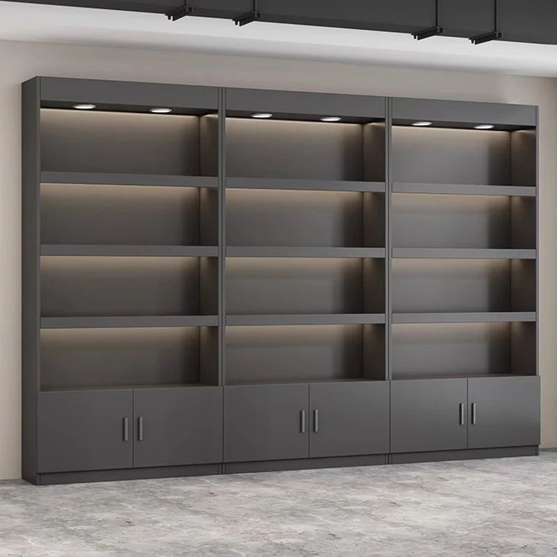 Luxury Showcase Bar Cabinet Decoration Storage Shelf Modern Display Cabinet Glass Customizable Botellero Vino Home Furniture