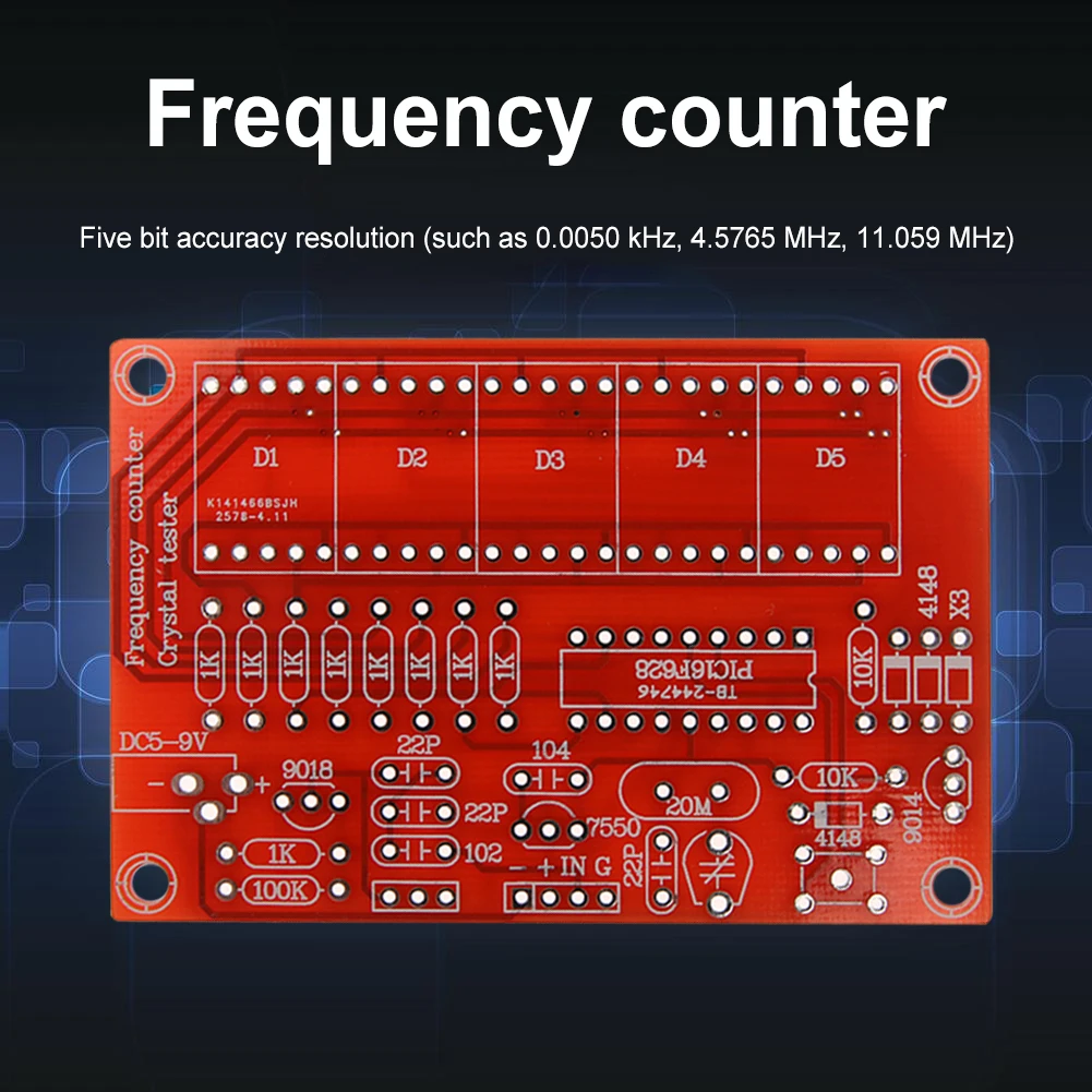 【Big savings】 Crystal Oscillator Frequency Counter Meter 1Hz-50MHz Digital Frequency Meter Module 5 Digits High Precision DIY Kits Module