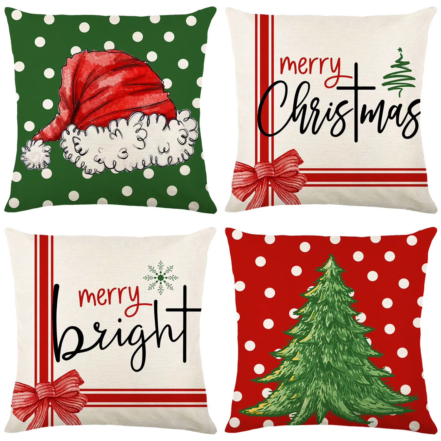 

Christmas Pillow Cover Printing Home Living Room Sofa Pillow Cover Christmas Tree Cushion