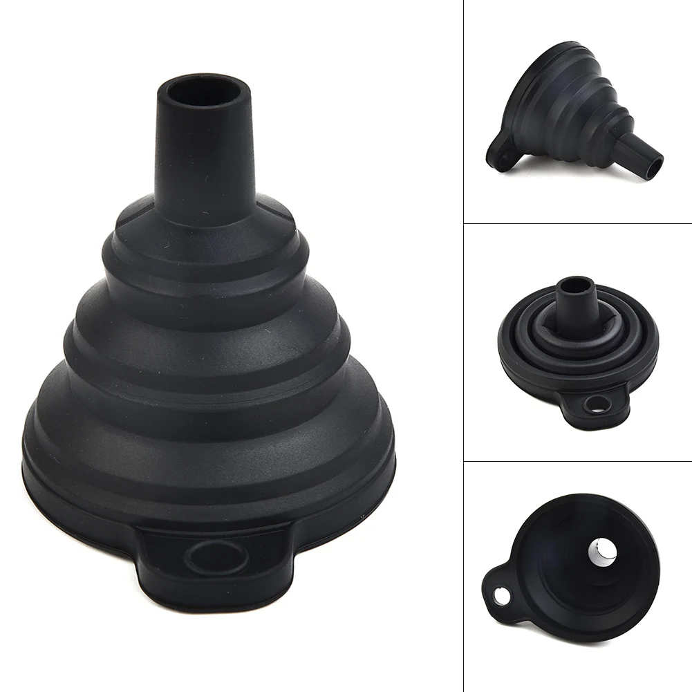 1 Pcs Car Funnel Hot 7.5cmX8cm Parts Petrol Silicone Universal Collapsible Diesel Gasoline Oil Fuel Accessories