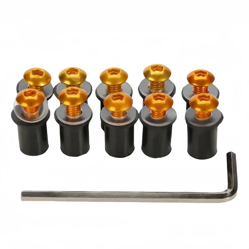 10PCS M5 Fairing Wind Screen Screw Bolt Kit For YAMAHA YZF R15 R25 R125 R1 600R R1M R1S YZF600R LS, auto fasteners,auto accessories,motorcycle fasteners,motorcycle screws,motorcycle accessories,car accessories