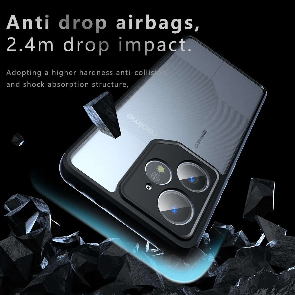 Enhanced Protective Frosted TPU and Acrylic Case with Anti-Drop Air Bag Design