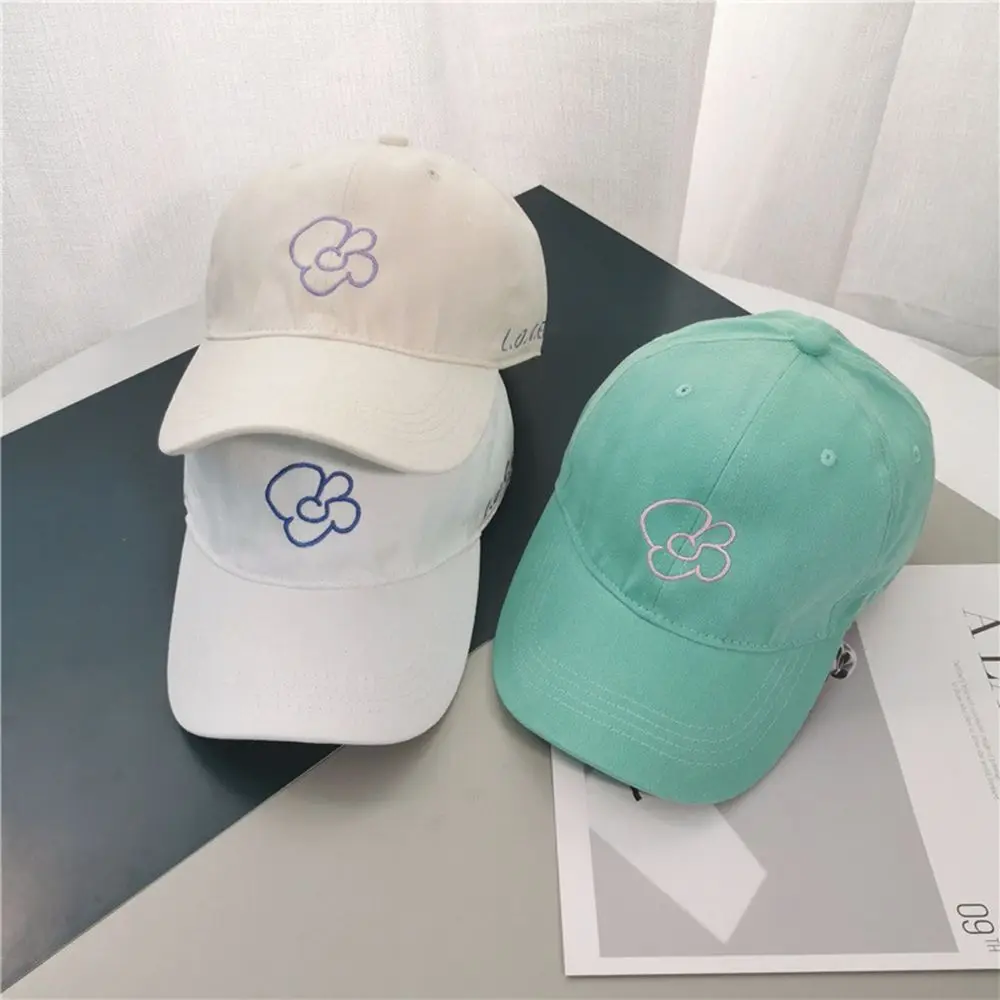 

Casual Cute Unisex Women Golf Hat Men Baseball Caps Sun Hats Flower Embroidery Caps Cotton