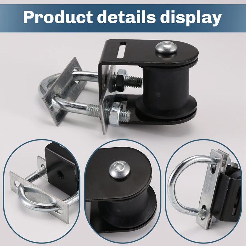 Lifting Rope Pulley Bearing Block Pulley Wheel Portable Heavy Duty Mute Roller DIY Gym Exercise Equipment 2