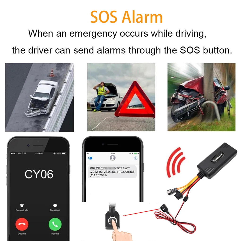 4G GPS Tracker CY06-4G For Car Motorcycle Vehicle Tracking Device With Cut Off Oil Power & Online Tracking Software