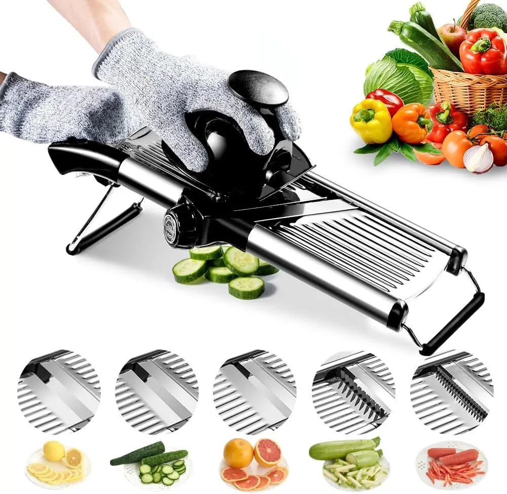 Mandoline Food Slicer Adjustable for Kitchen Stainless Steel Mandolin Vegetable Chopper for Potato/Tomato