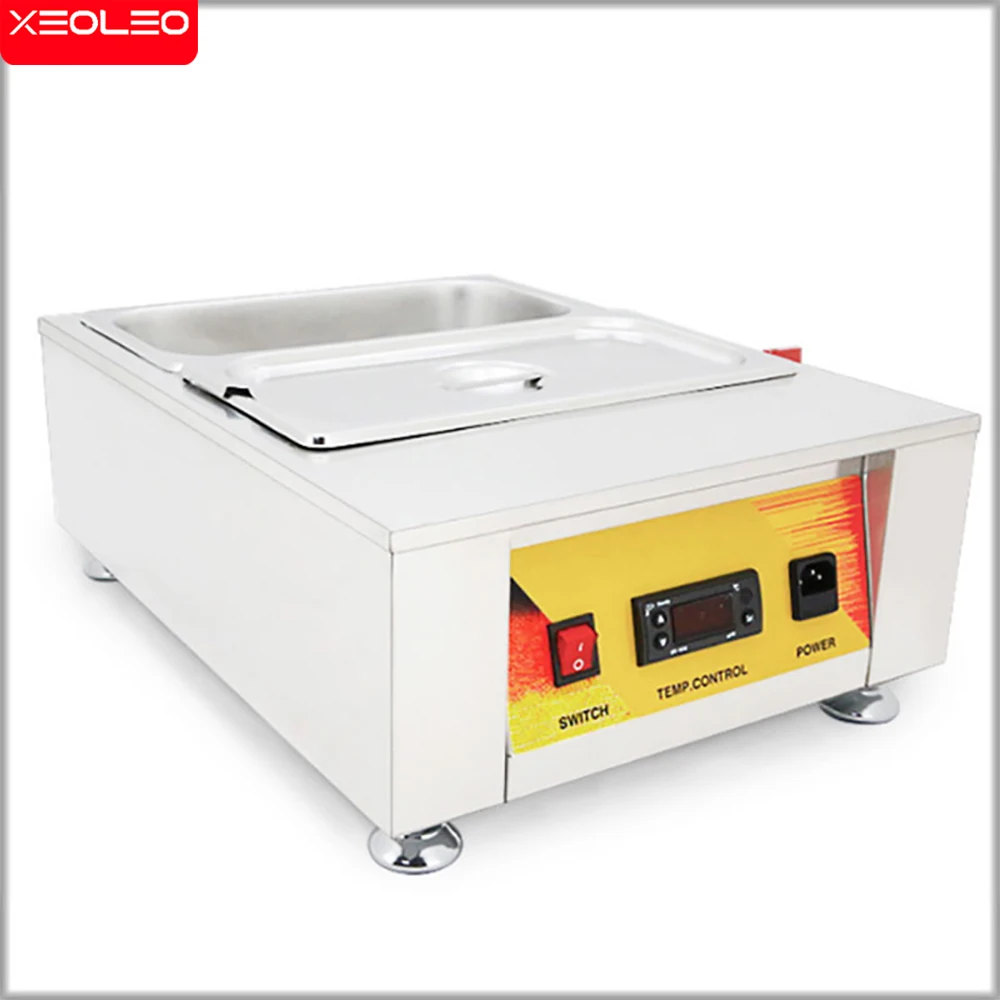 XEOLEO Chocolate Melting Pots Electric Warmer Cocoa Hot Cacao Melter Tempering Machine Commercial Two Tanks Heating Stove