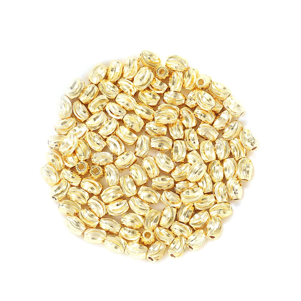 Cuentas de Brass Doradas de 18K Diseño Ovalado Cilíndrico Suministros para Hacer Joyería DIY - details 49