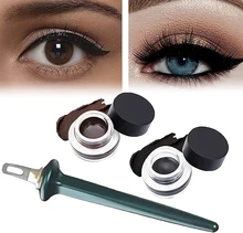 

1Set Eyeliner Guide Tools Eyeliner Gel Makeup for Women Reusable Silicone Eyeliner Brush Eyeliner Easy to Wear Beginer Cosmetics