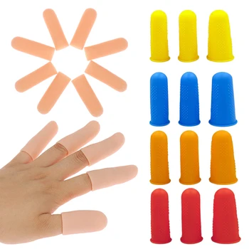 3/10pcs Finger Protector Anti-cut Silicone Gel Tube Hand Bandage Heat Resistant Finger Sleeves Great Cooking Kitchen Tools