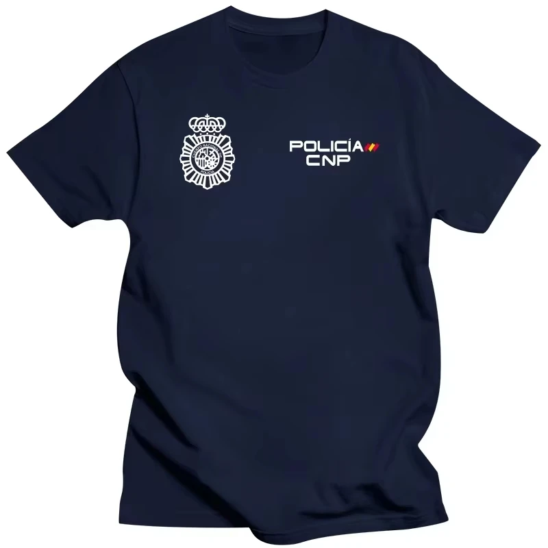 New UPR Oviedo Spanish National Police T-shirt for Summer , cotton, high quality, casual top for men and women