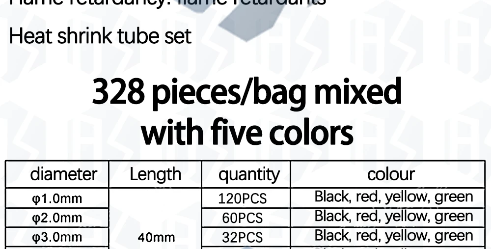 328 Stück Schrumpfschläuche Isolierung Schrumpfschlauch Sortiment 2:1 Schrumpfschlauch Bunte Wrap Draht Kabelhülse DIY Kit – Detail 4