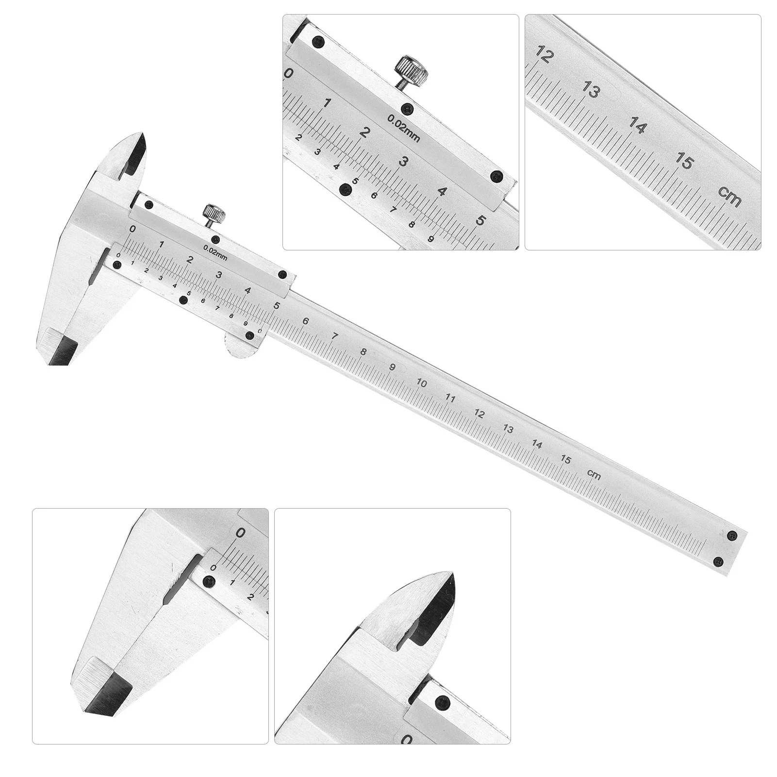 Vernier Caliper Professional Stainless Steel Vernier Caliper Gauge 0-150mm Measurement Tool Inside Outside Depth Step Micrometer