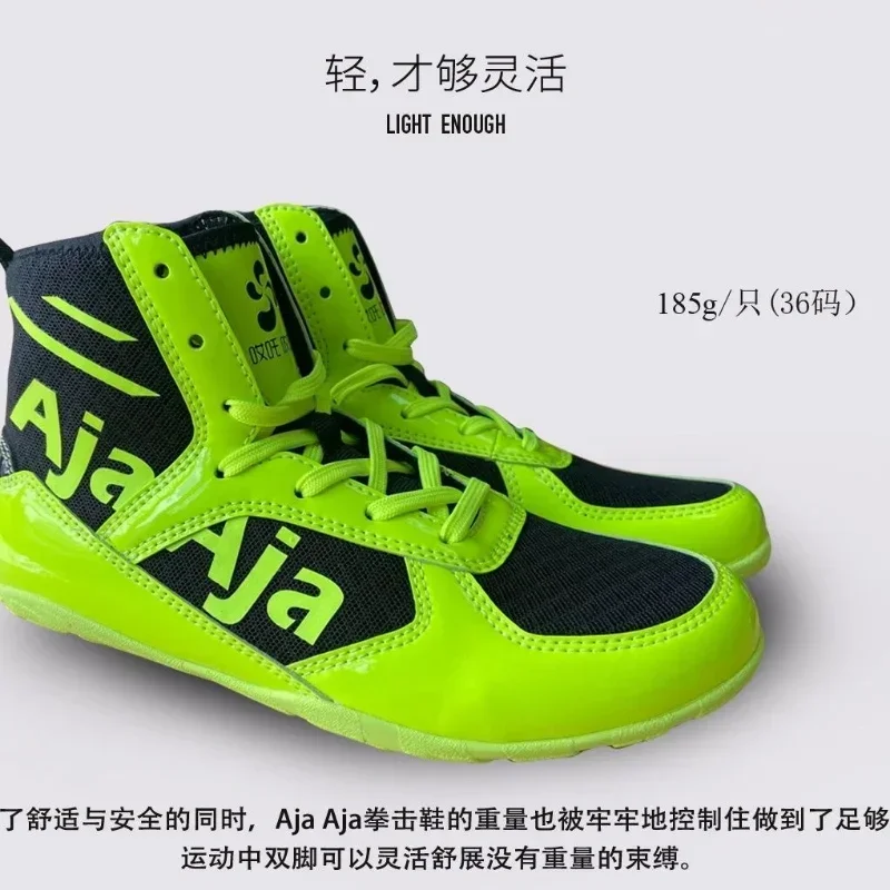 Luxury Brand Wrestling Shoes for Women Green Gym Shoes Lady Brand Designer Boxing Shoe Big Boy Competition Sports Fighting Boots