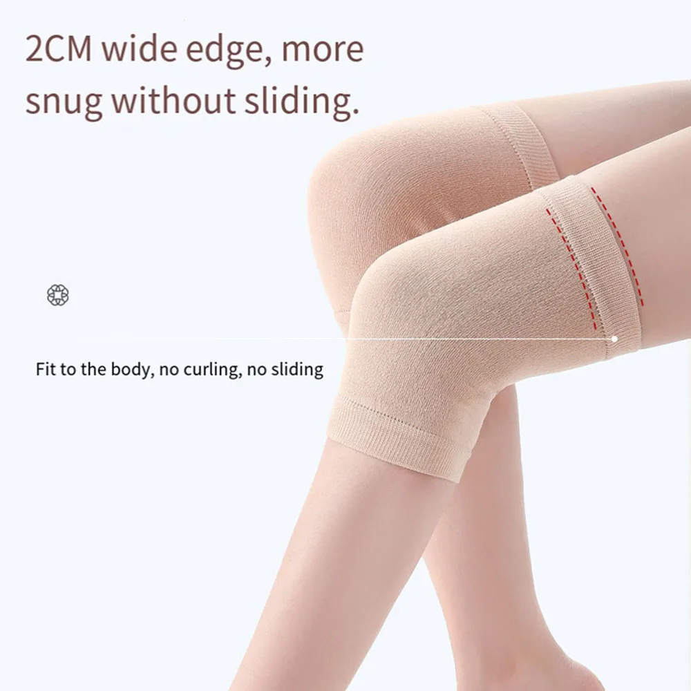 

1Pair Winter Warm Knee Pad Thicken Leg Warmer Winter Coldproof Knee Protector Wool Knitted High Kneecap Light Weight All Season