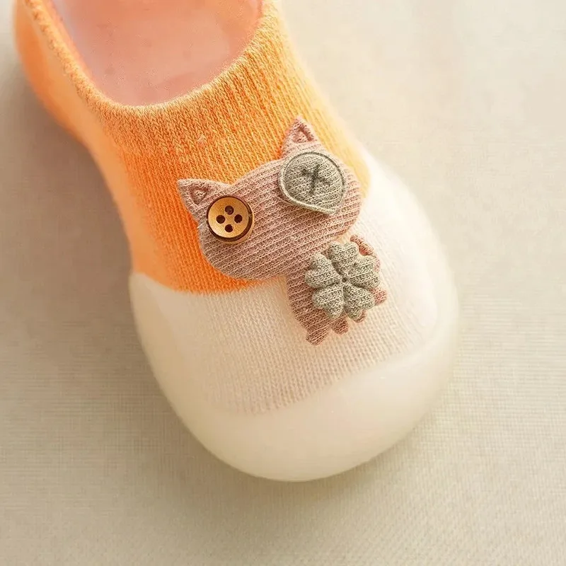 Baby Socks Shoes for Spring Autumn Cute Cat Style Cotton Floor Shoes Soft Anti-slip First Walkers 0-2 Years Baby Casual Shoes