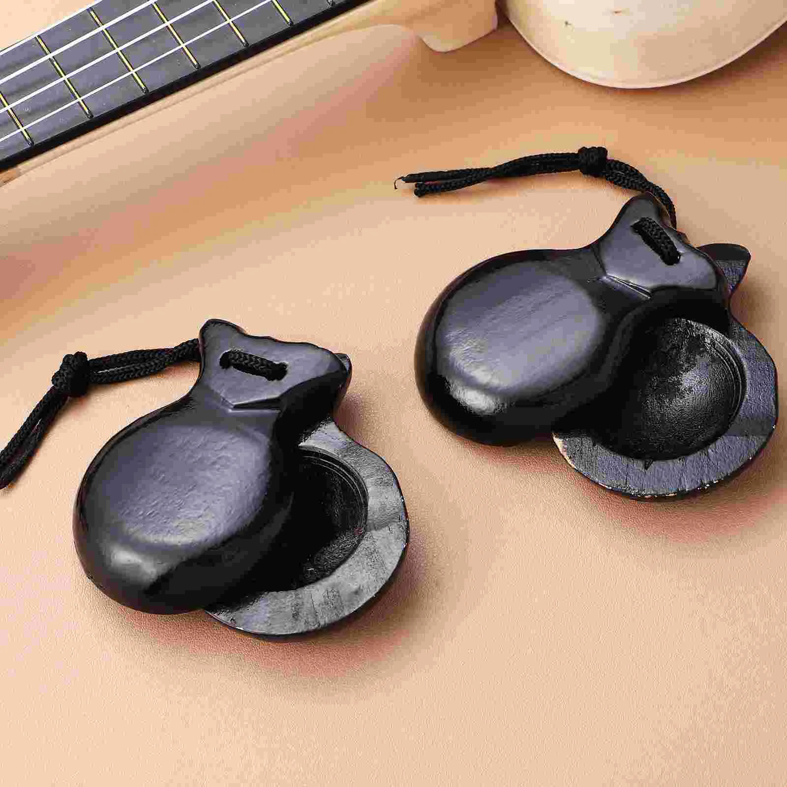 Allegro Wooden Spanish Castanets Black Toddler Adult Toy Music Instruments Percussion flamenco castanets