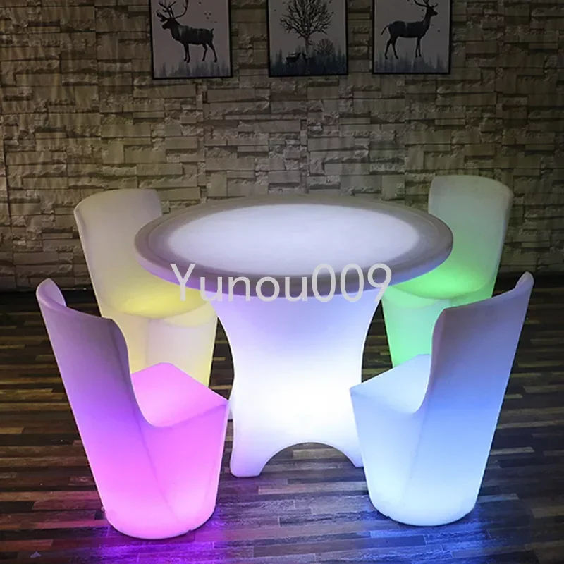 

Led Luminous Bar Nightclub Dining Table and Chairs_outdoor Park Furniture_rotomolding Nightclub KTV Furniture Coffee Table C0321
