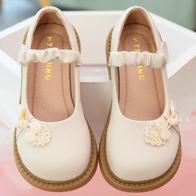 Girls' Small Leather Shoes, Kidsren's Princess Shoes, Spring & Fall , Shallow Mouth Kidsren's Girls' Soft-Soled Genuine Leather Shoes