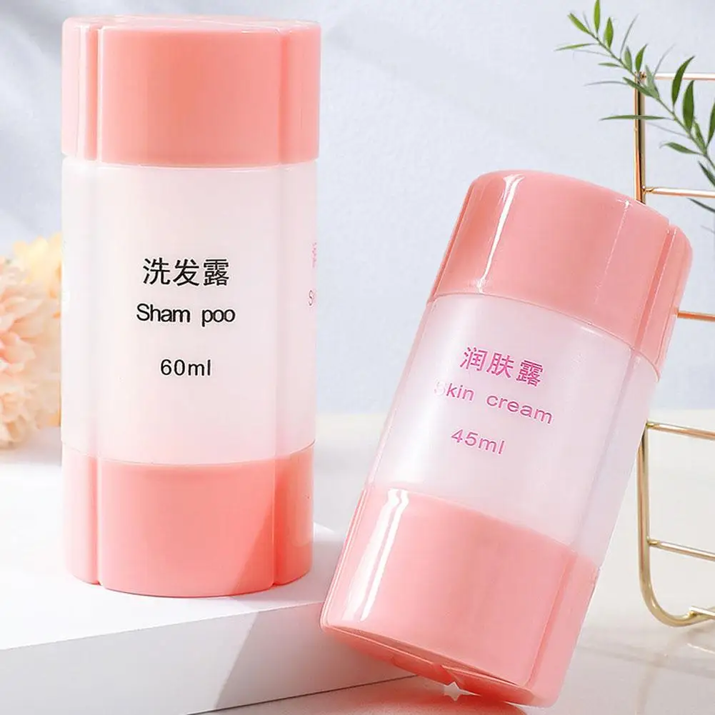 

60ml Split Bottle For Shampoo Shower Gel Silicone Storage Bottle Leak Proof Travel Tube Dispensing Containers Q6P5