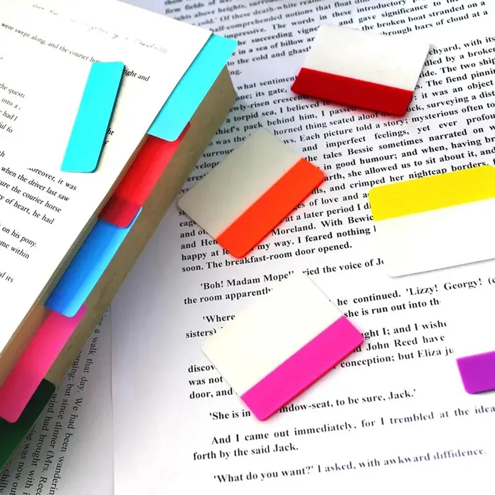 

200 Sheets Colorful Transparent Index Stickers Self-adhesive Writable Waterproof Sticker Stationery