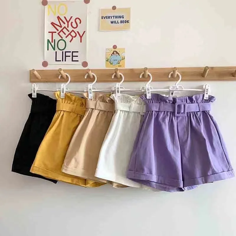 Girls' Shorts Summer Thin Style Girls' Half Skirt Pants Children's Summer Clothing pants Wide Legs for Outer Wear
