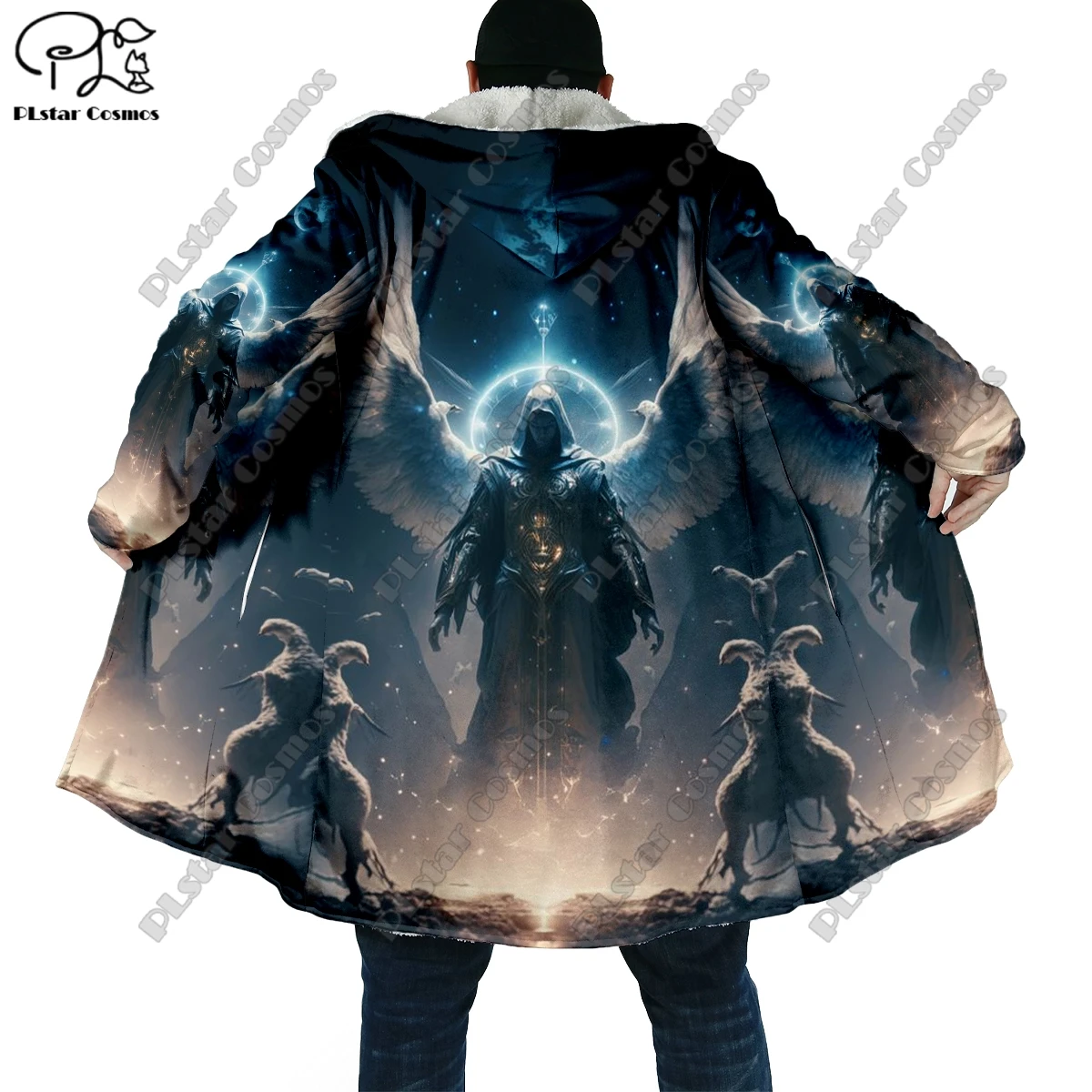 3D Printing Jesus Halloween Horror Theme Pocket Cape Coat Latest Casual Unique Streetwear Unisex Winter New Arrivals YS-2