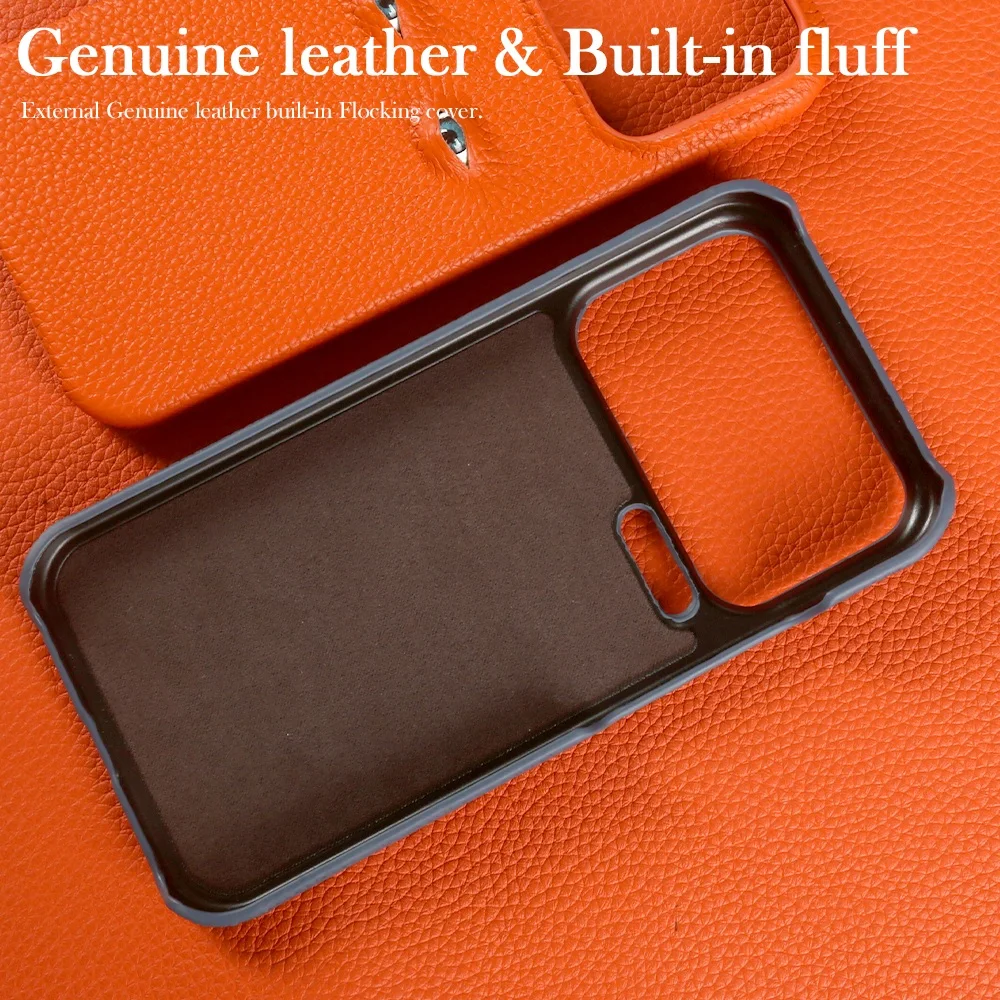 Unique Eye Design Genuine Leather Phone Shell - Personal Back Protective Case