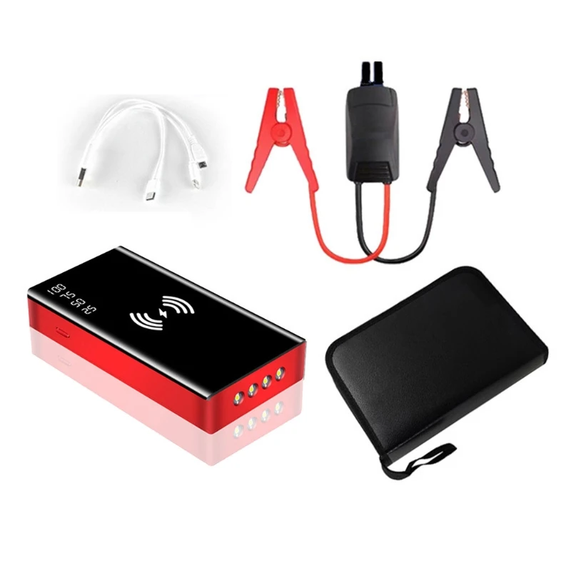 battery jump starter Wireless Charging Car Jump Starter Smart Clips Emergency Battery Booster 12V Portable Car Charger 20000mAh Power Bank noco gb40 Jump Starters