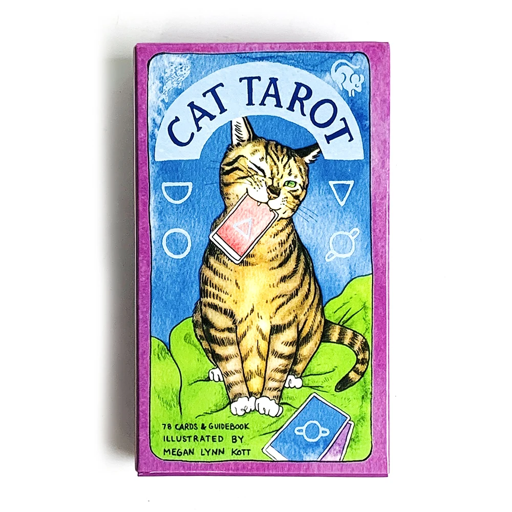 Cute Cat Design Tarot Cards - 78-Card English Deck for Divination & Emotional Reading