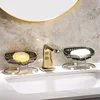 1pc Bathroom Soap Dish Light Luxury Toilet Shower Soap Holder With Drain Water Soap Storage Case Tray Container Bathroom Gadgets 5