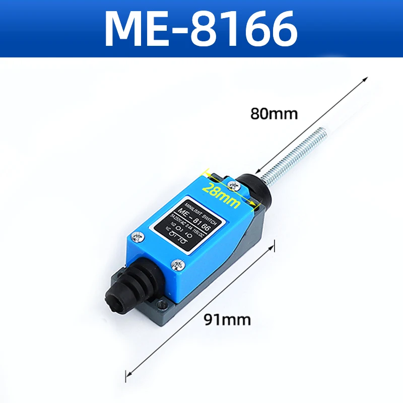 thumbnail image 1 of ME-8104 ME-8107 ME-8108 ME-8111 ME-8112 ME-8166 -8169 Interruptor de límite Interruptor de recorrido del brazo de palanca de rodillo ajustable giratorio CA 250 V NO NC, 1 of 5