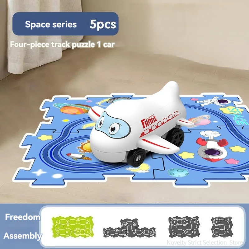 لغز مجموعات الالعاب السكك الحديدية سيارة DIY تجميع...