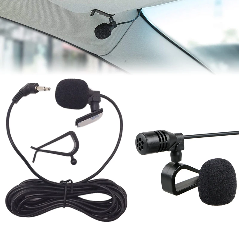 

3m Professionals Car Audio Microphone 3.5mm Clip Jack Plug Mic Stereo Mini Wired External Microphone For Auto DVD Radio