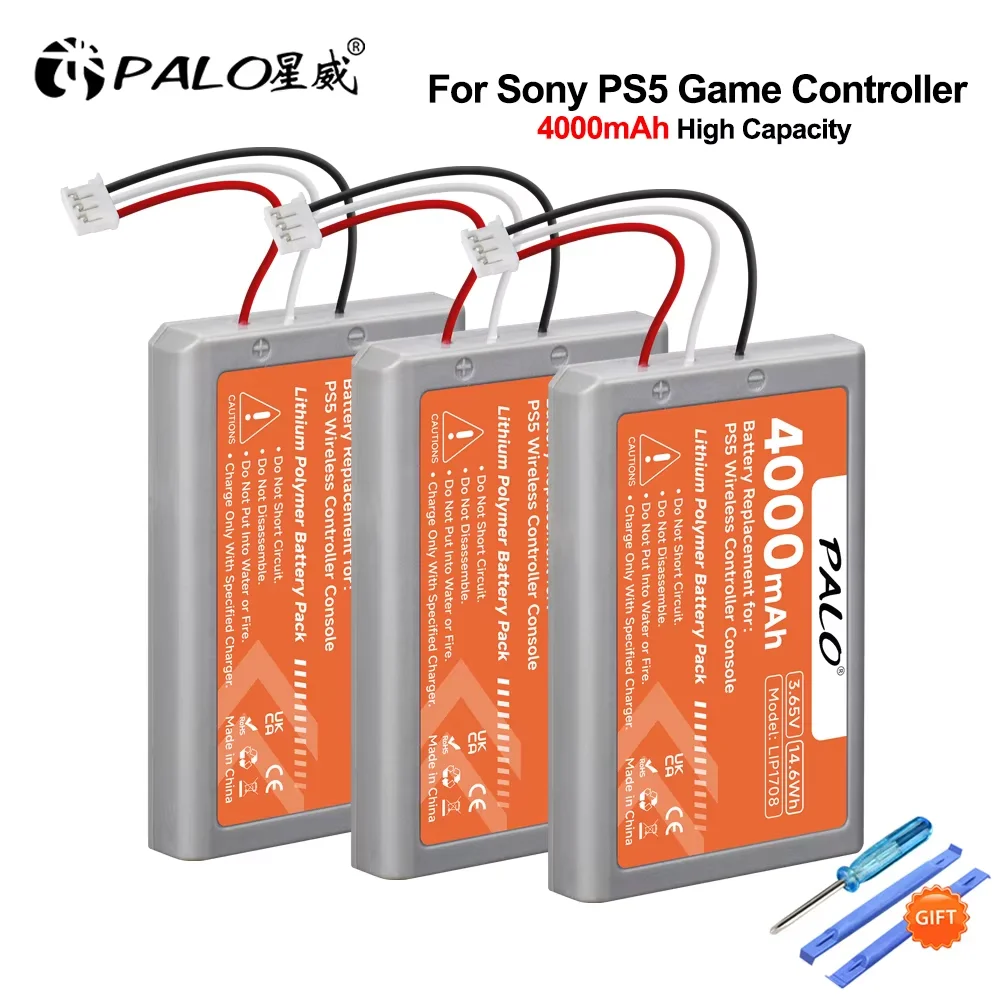 Controller Battery Gamepad Battery Game Console Battery PALO High Capacity 4000mAh Rechargeable Battery for Sony PS5 Playstation 5 LIP1708 DualSense Game Controller