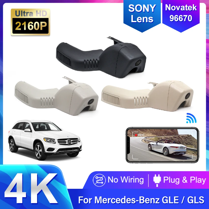 Dash Cam Per Mercedes Benz Gle (W166 V167) Gls (X166 X167) Da 2016 A 2022,Plug And Play Videoregistratore Dvr Per Auto 4K, Dashcam Wireless