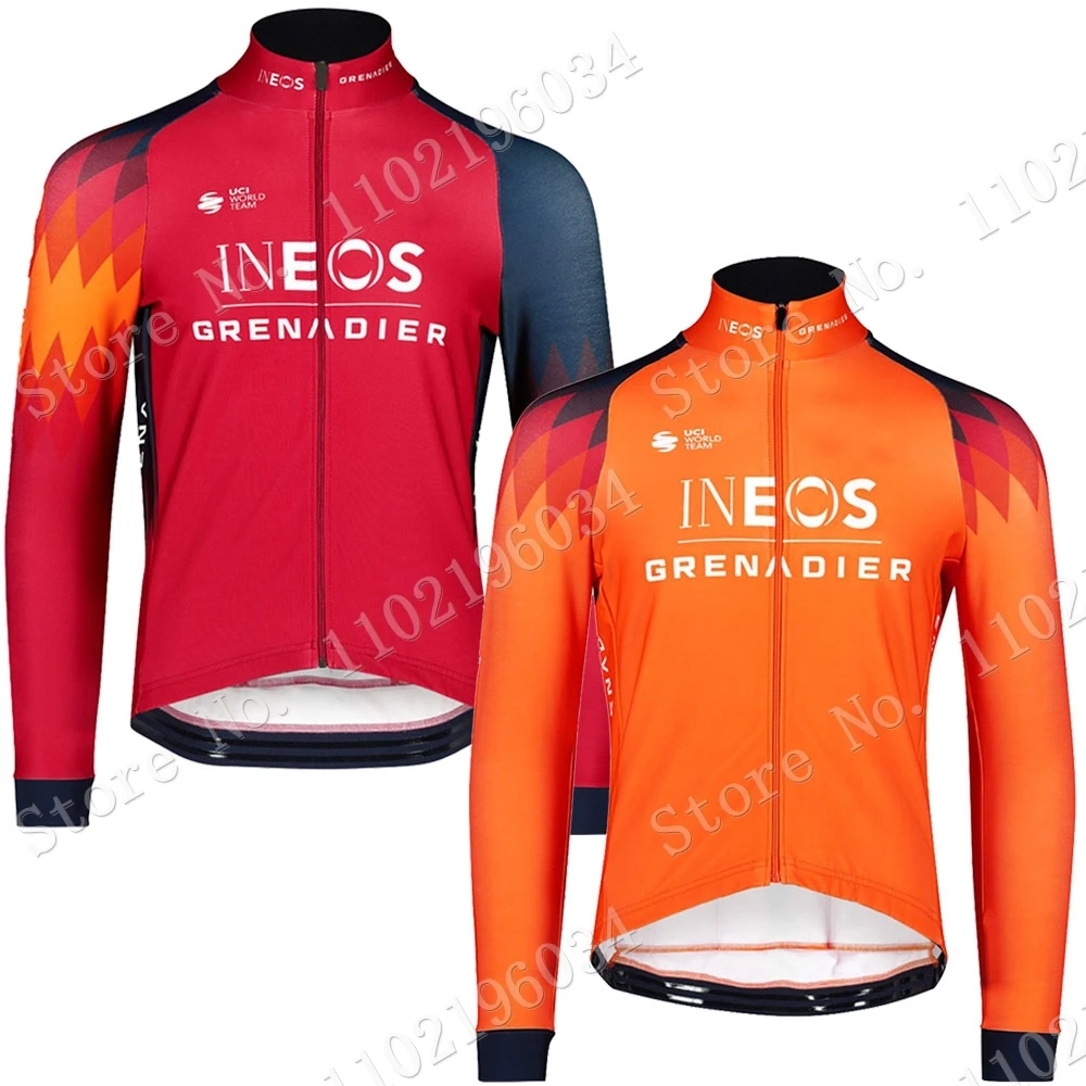 2023 Ineos Grenadier Team Winter Cycling Jersey Manica Lunga Abbigliamento Uomo Race Road Bike Camicie Bicicletta Top Mtb Uniforme Maillot