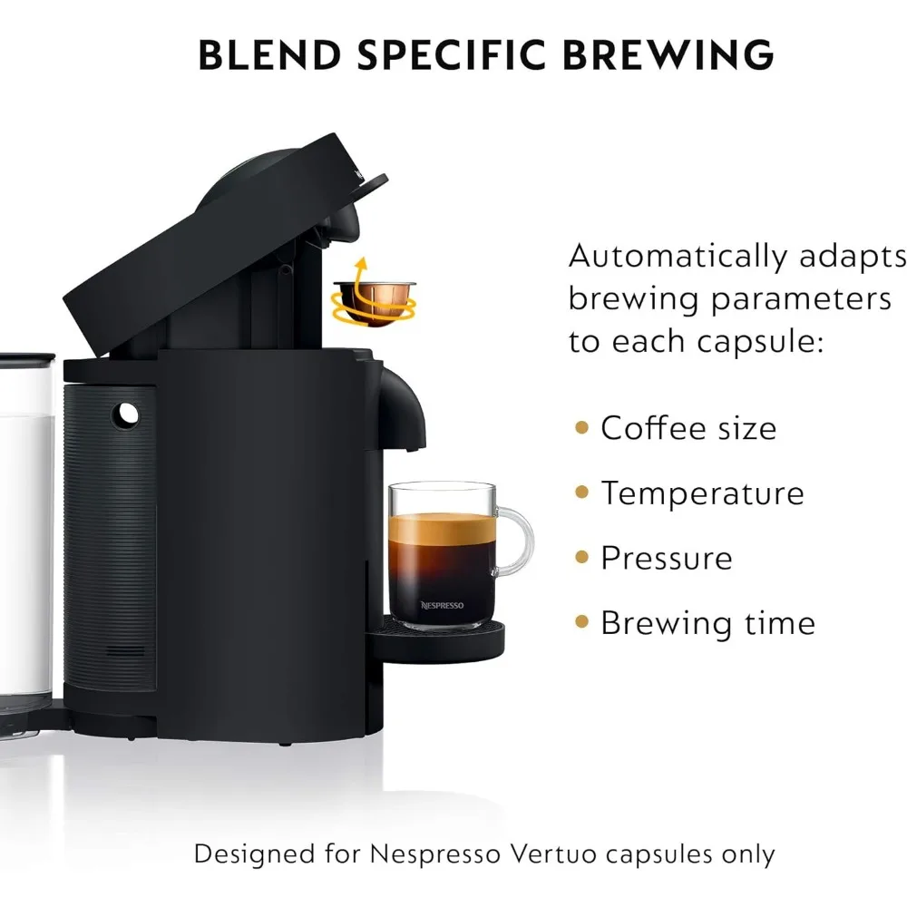 38 Ounces Italian Coffee Machine Espresso Maker Matte Black Capsules Capsule Kitchen Appliances Home