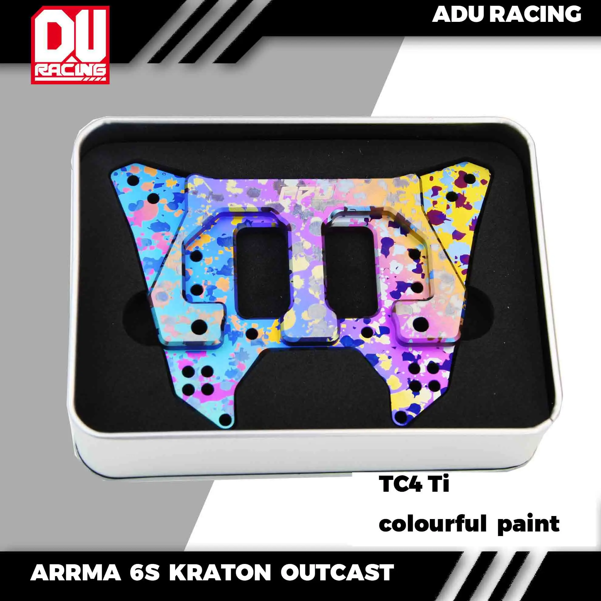 

ADU Racing REAR SHOCK TOWER CNC TC4 Ti COLOURFUL PAINT FOR ARRMA 6s KRATON OUTCAST