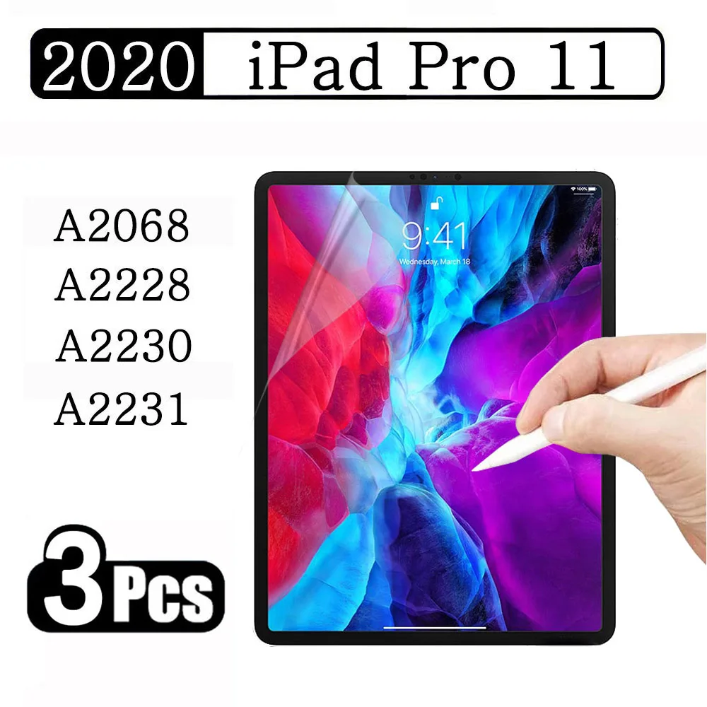 

(3 Packs) Paper Like Film For Apple iPad Pro 11 2020 A2068 A2228 A2230 A2231 Matte Tablet Screen Protector