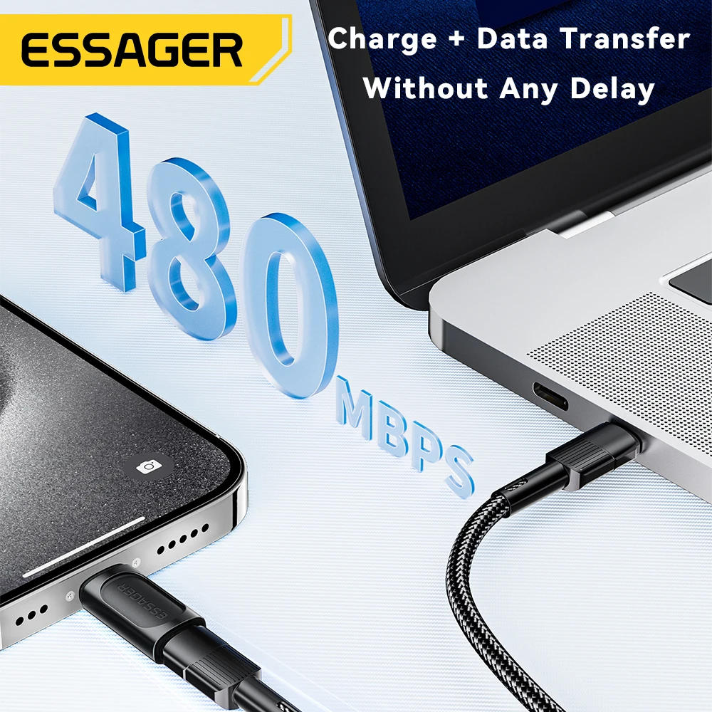 Essager Type C to Lighting OTG Adapter IOS Female To USB C Male Connector PD 20W Fast Charging For iPhone 16 15 14 13 12 Pro Max