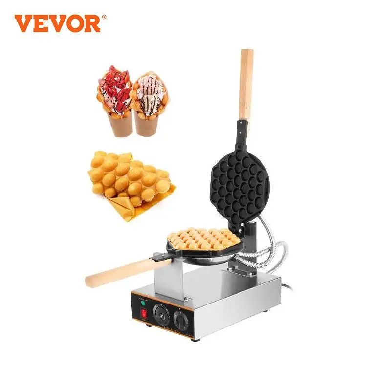 

VEVOR Egg Bubble Electric Waffle Maker Nonstick Waffle Making Machine Home Appliance Gaufriers Baking Snack Gaufres Waffle Irons